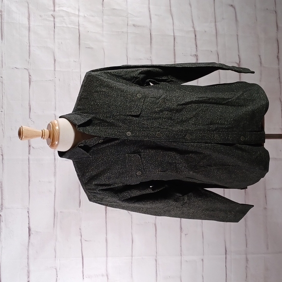 SANGTREE Men's Long Sleeve Flannel Shirt Jacket - Grey Plaid Collar, Button Down, 3X-Large - View #11